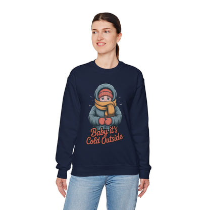 Baby It’s Cold Outside Crewneck Sweatshirt - Cozy Unisex Winter Apparel