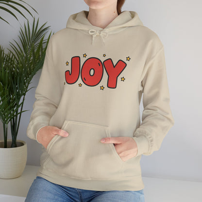 joy unisex hoodie in Bold Red,