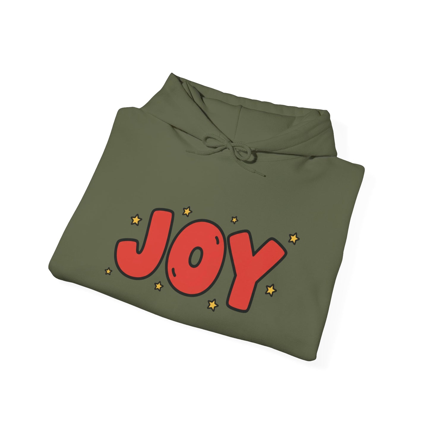 joy unisex hoodie in Bold Red,