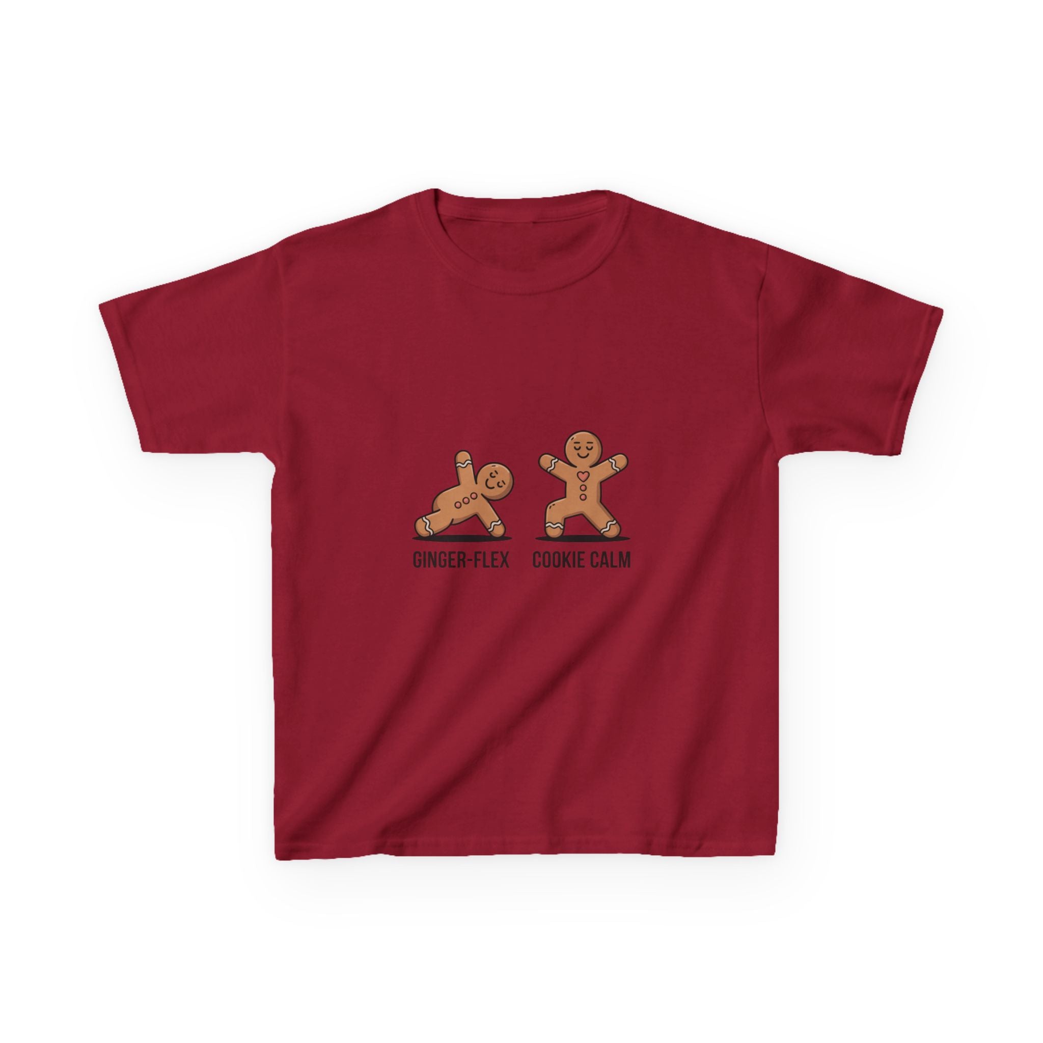 Gingerbread Workout Kids Tee - Ginger-Flex & Cookie Calm Design