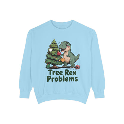 Dinosaur Christmas Sweatshirt - Tree Rex Problems