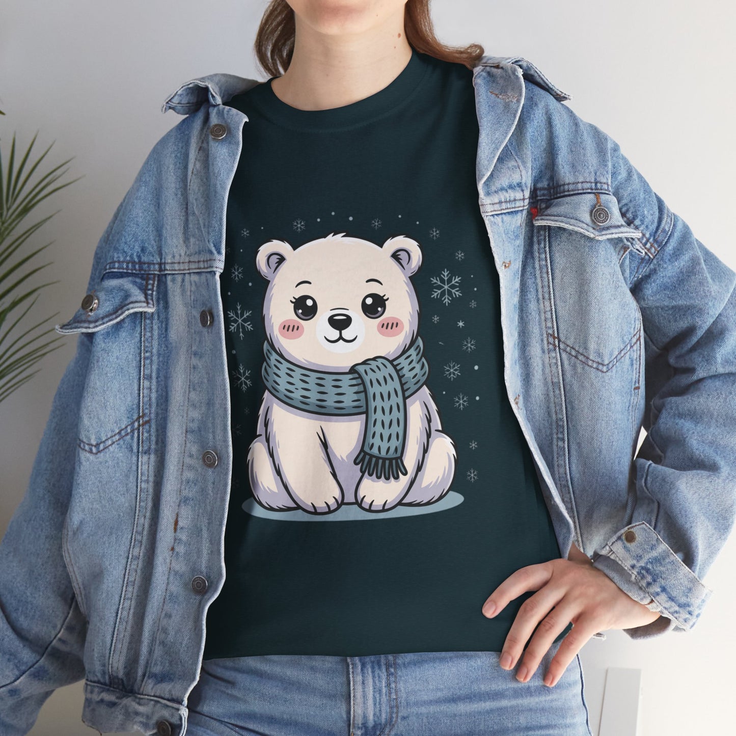 Cute Polar Bear Unisex Heavy Cotton Tee