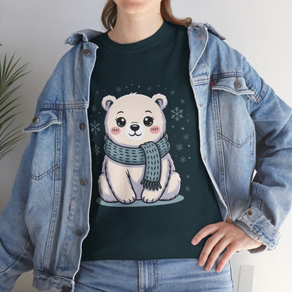Cute Polar Bear Unisex Heavy Cotton Tee