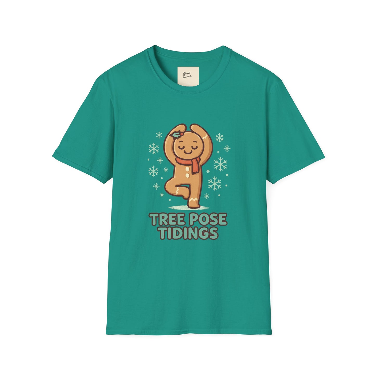 Yoga Gingerbread Man T-Shirt - Tree Pose Tidings