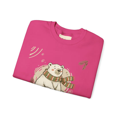 Crewneck Sweatshirt - Chillin' until Christmas - Polar Bear Scarf Design