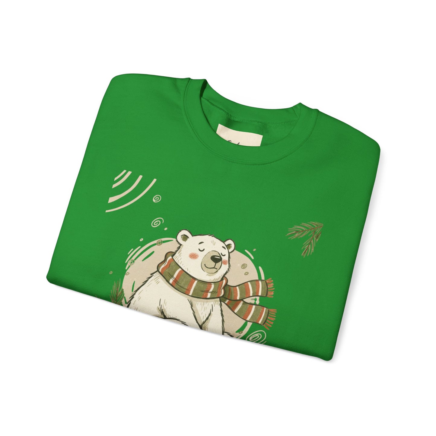 Crewneck Sweatshirt - Chillin' until Christmas - Polar Bear Scarf Design