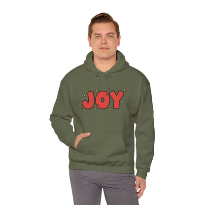 joy unisex hoodie in Bold Red,
