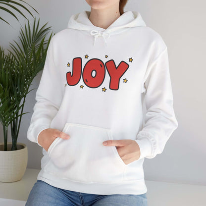 joy unisex hoodie in Bold Red,