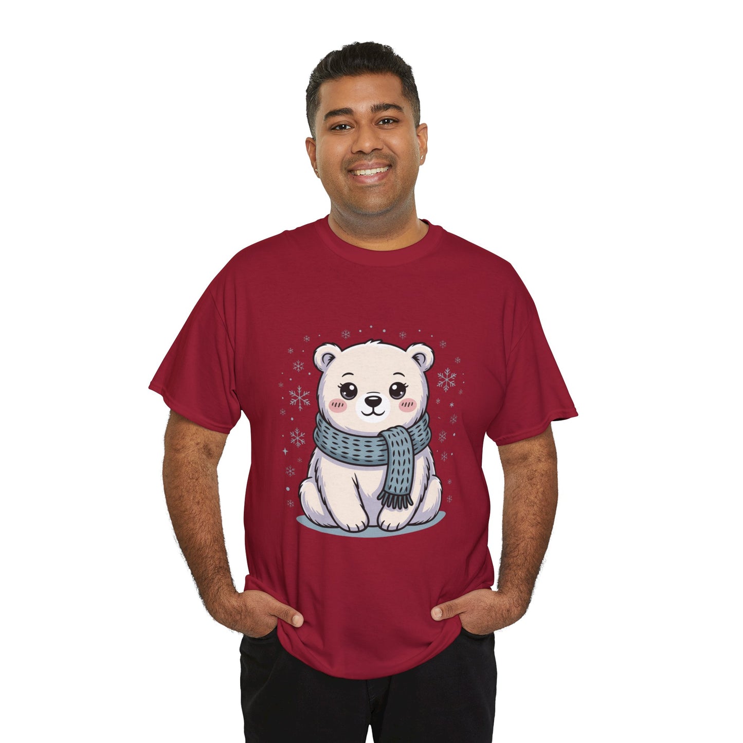 Cute Polar Bear Unisex Heavy Cotton Tee