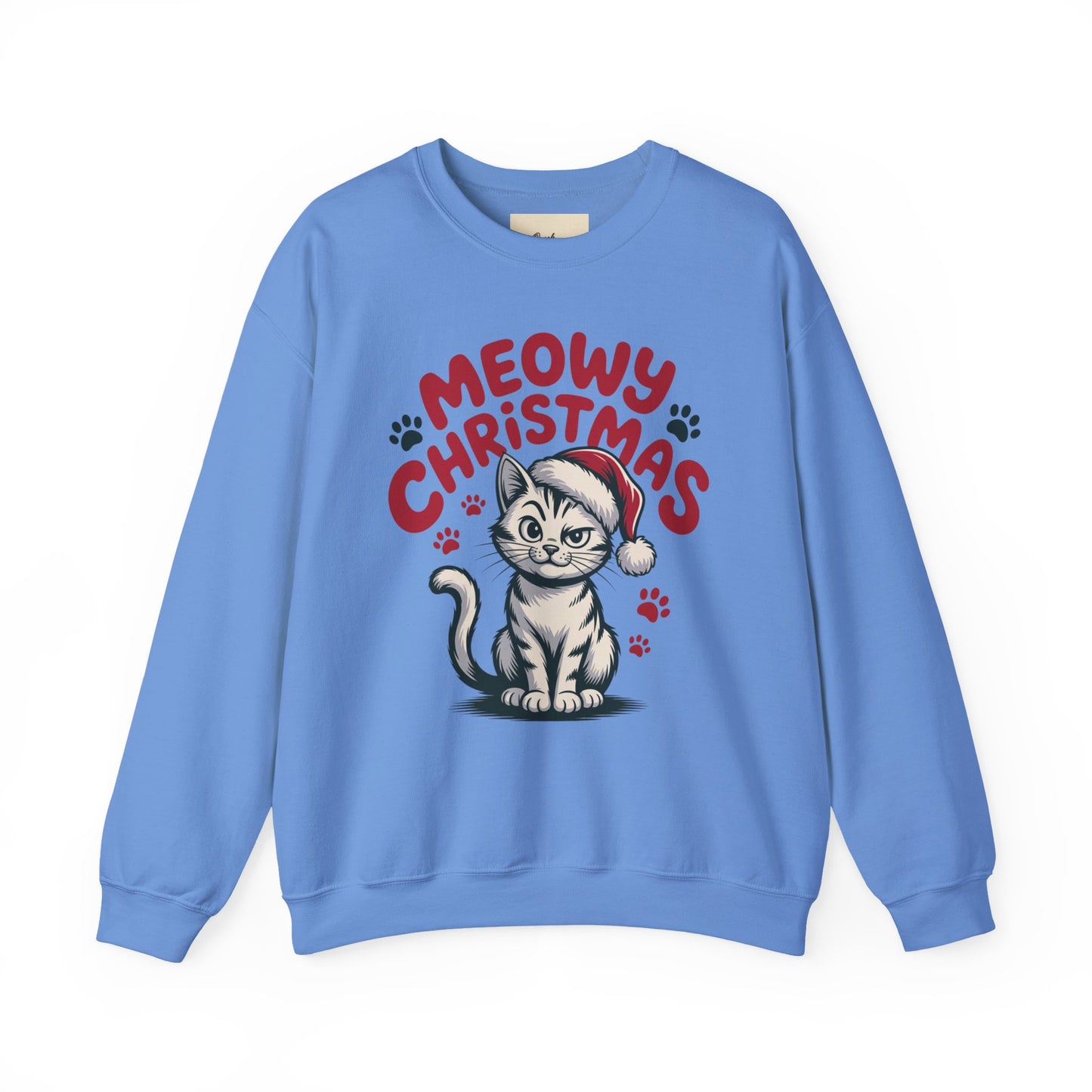 Christmas Sweatshirt - Sassy Cat Meowy Christmas