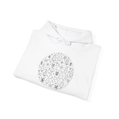 Christmas Doodle Unisex Heavy Blend Hooded Sweatshirt