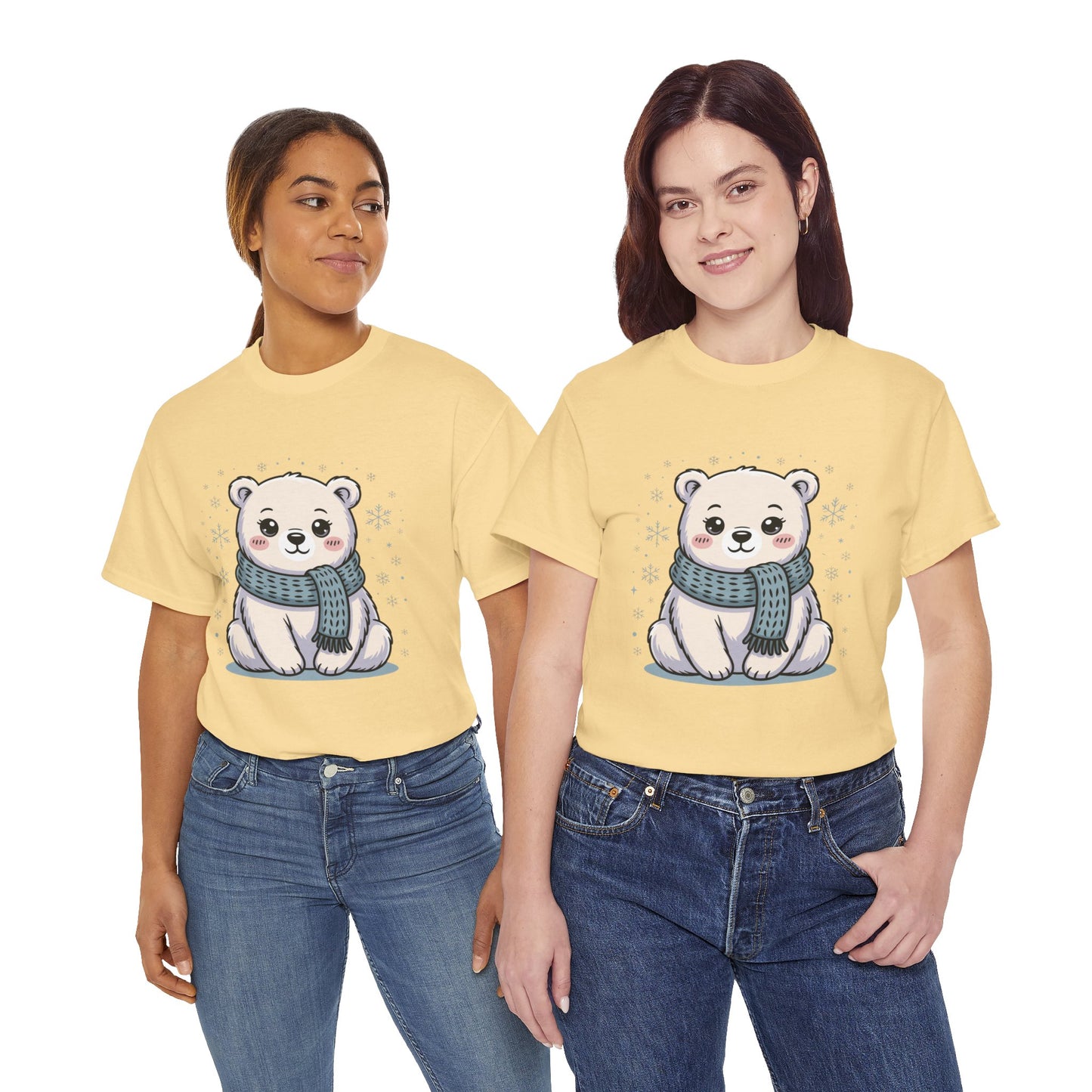 Cute Polar Bear Unisex Heavy Cotton Tee