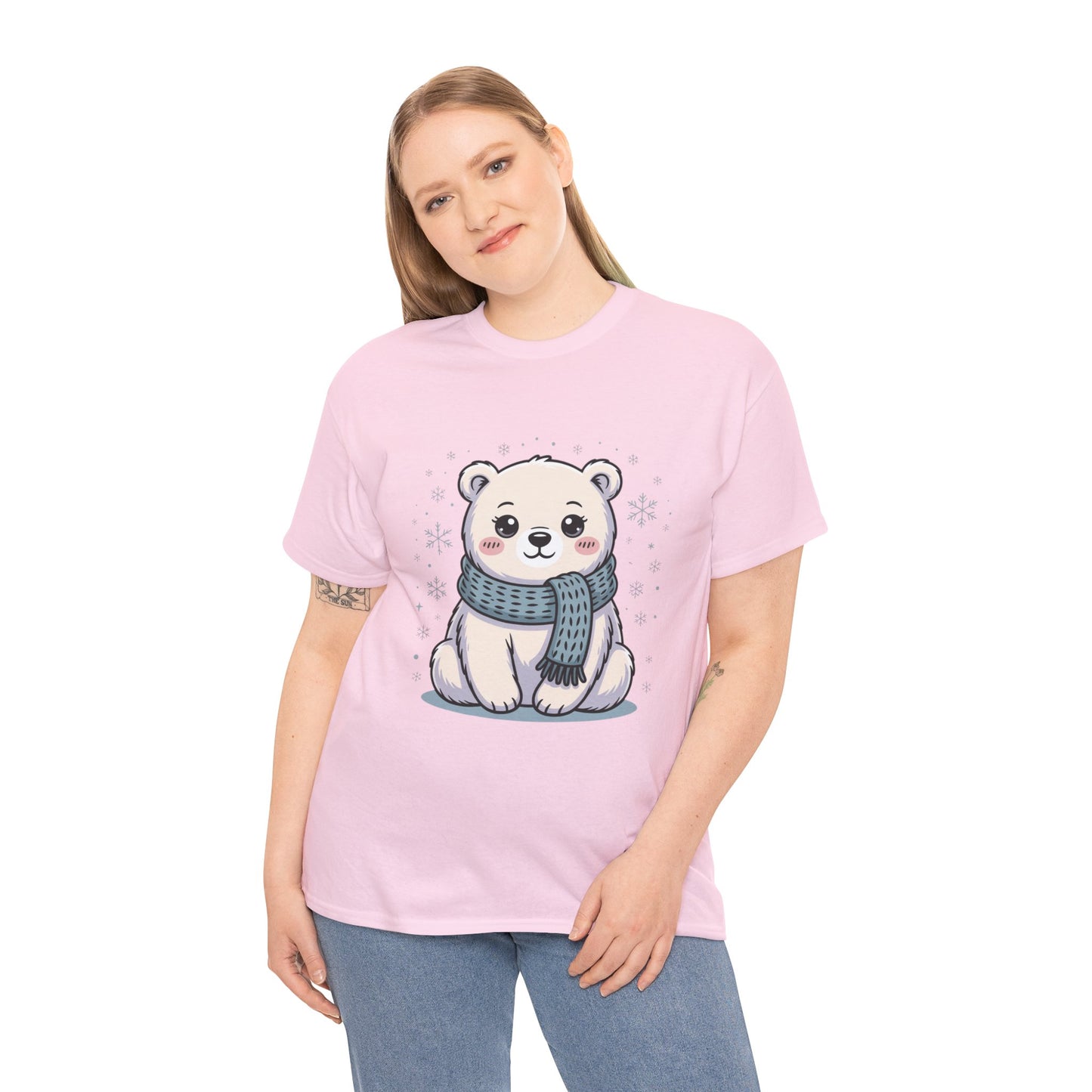 Cute Polar Bear Unisex Heavy Cotton Tee