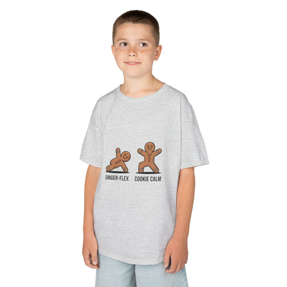 Gingerbread Workout Kids Tee - Ginger-Flex & Cookie Calm Design
