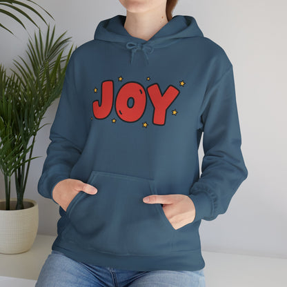 joy unisex hoodie in Bold Red,