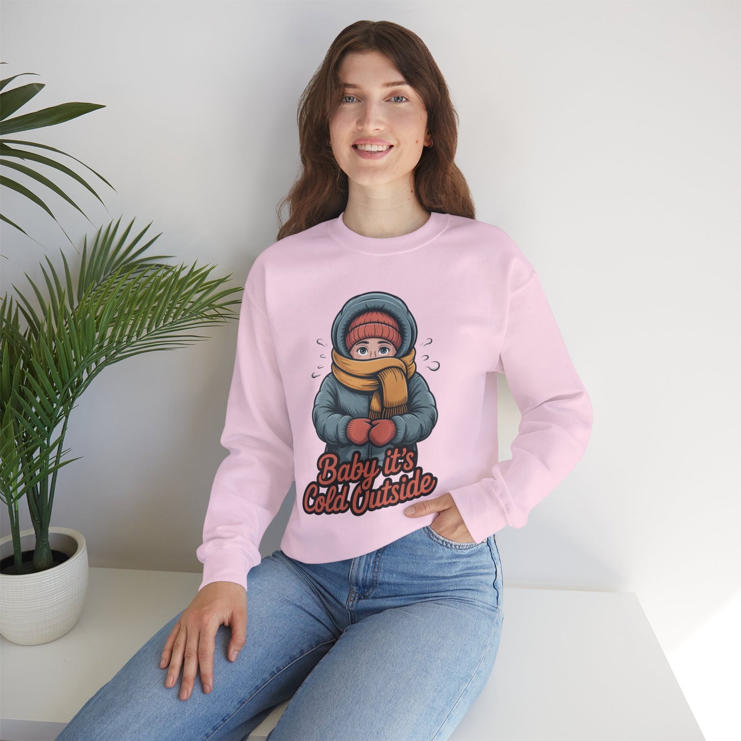Baby It’s Cold Outside Crewneck Sweatshirt - Cozy Unisex Winter Apparel