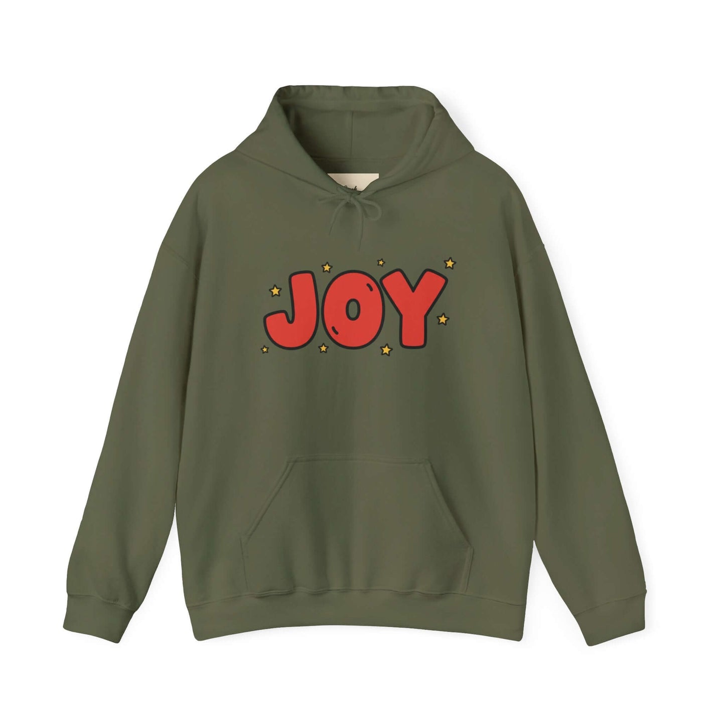 joy unisex hoodie in Bold Red,