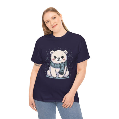 Cute Polar Bear Unisex Heavy Cotton Tee