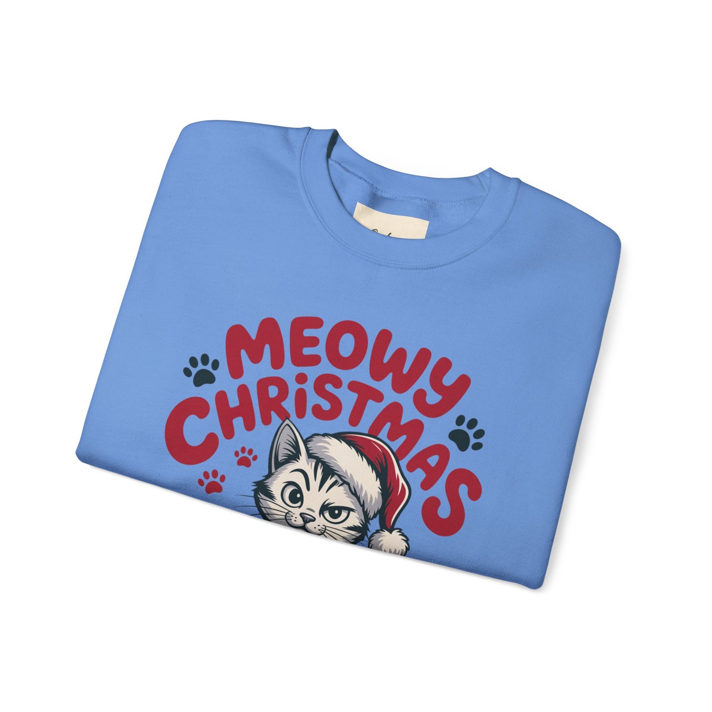 Christmas Sweatshirt - Sassy Cat Meowy Christmas