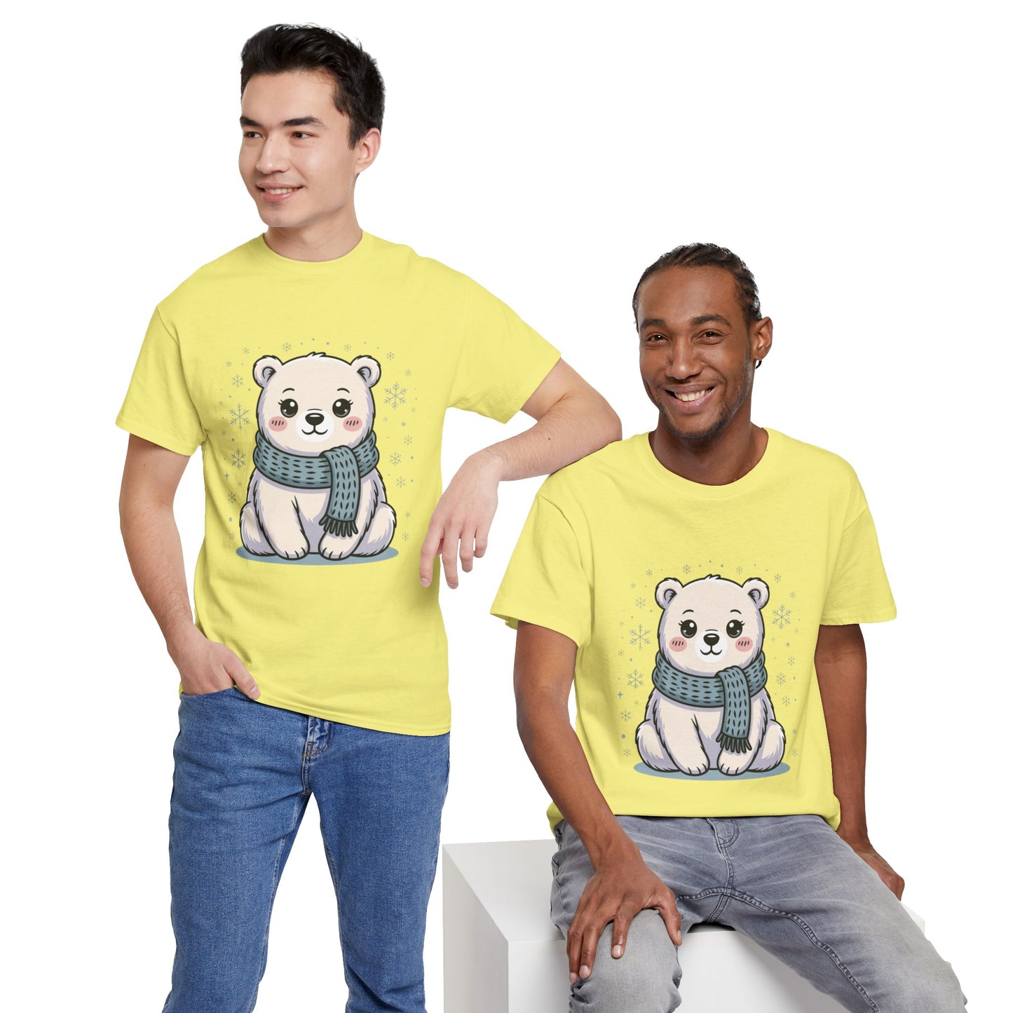 Cute Polar Bear Unisex Heavy Cotton Tee