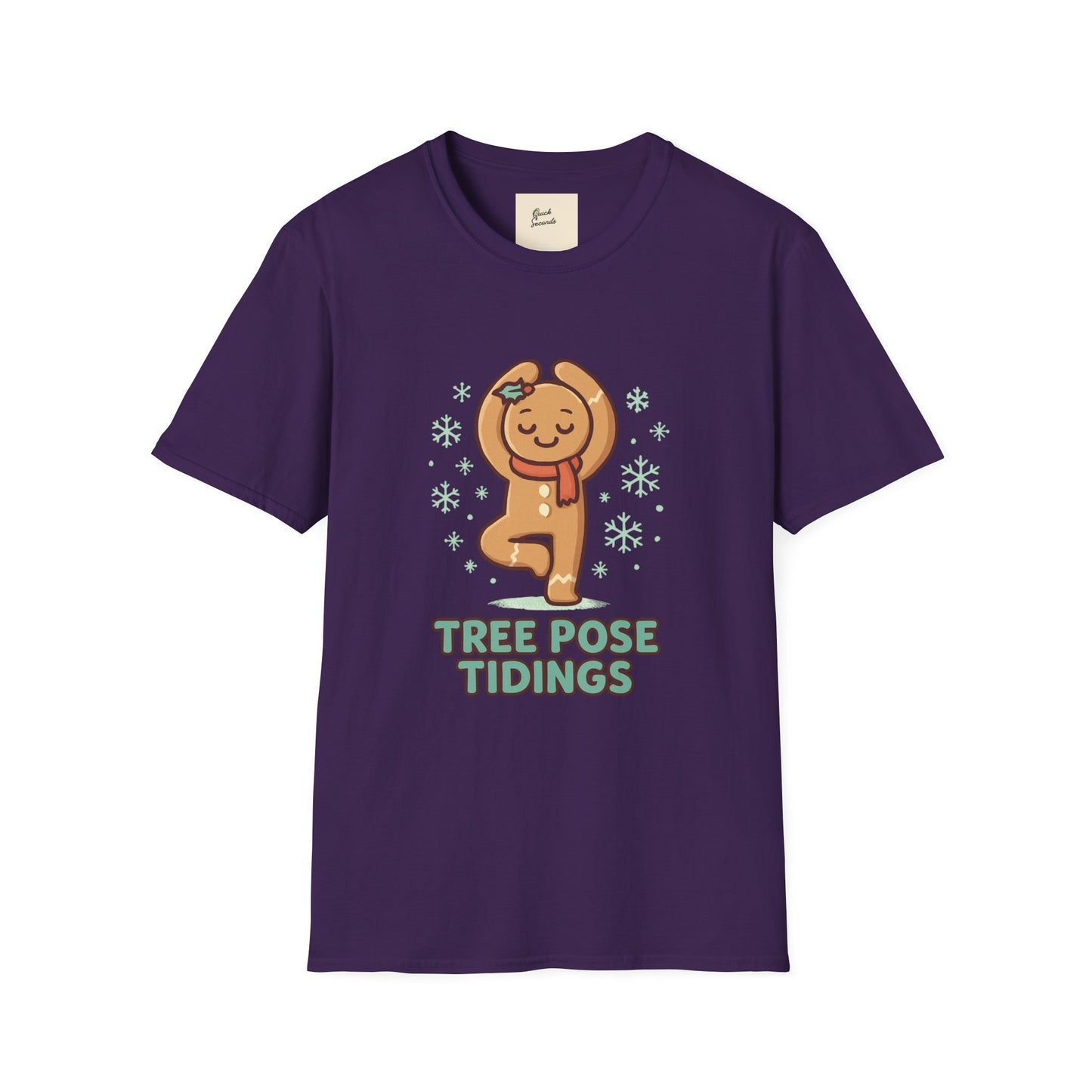 Yoga Gingerbread Man T-Shirt - Tree Pose Tidings