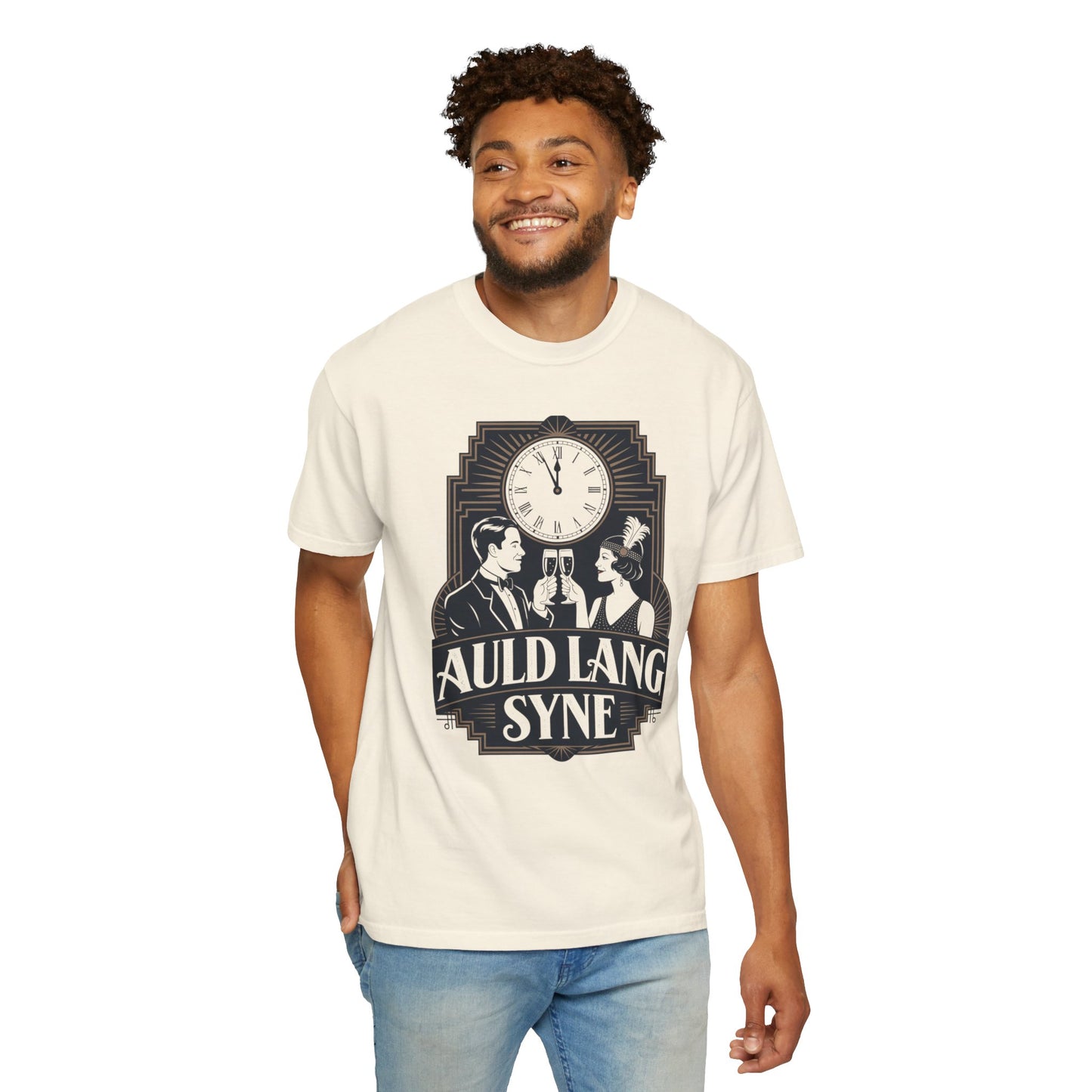 Auld Lang Syne Unisex Garment-Dyed T-shirt