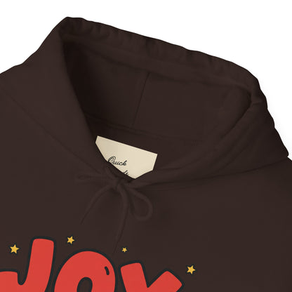 joy unisex hoodie in Bold Red,