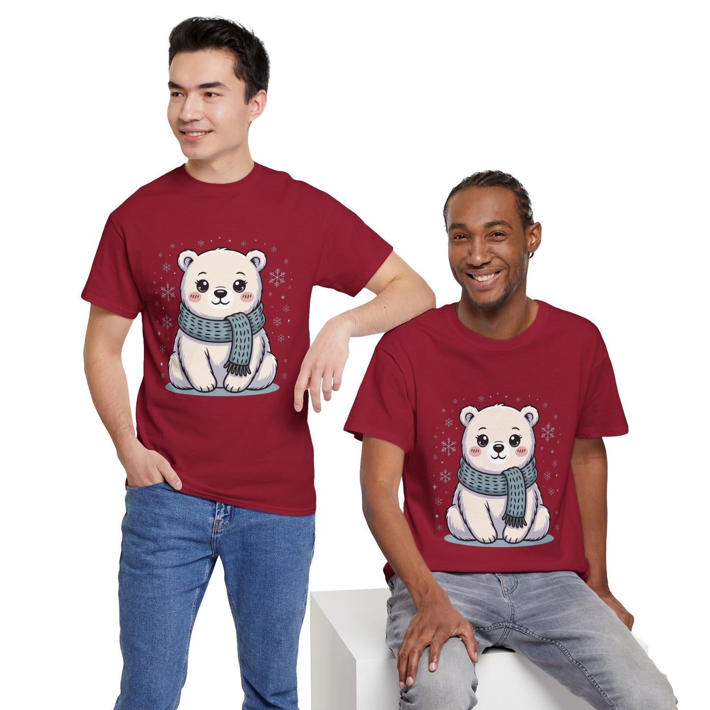 Cute Polar Bear Unisex Heavy Cotton Tee