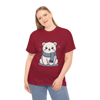 Cute Polar Bear Unisex Heavy Cotton Tee