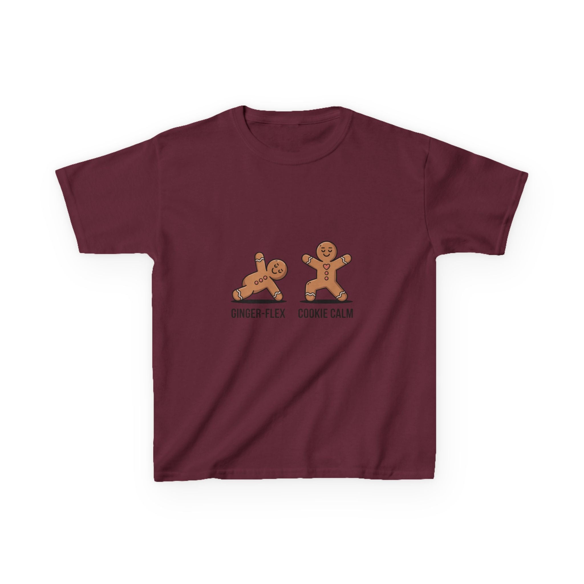 Gingerbread Workout Kids Tee - Ginger-Flex & Cookie Calm Design