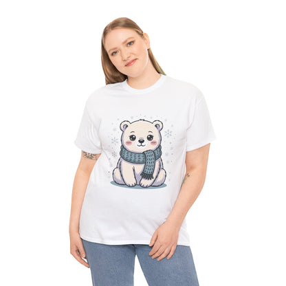 Cute Polar Bear Unisex Heavy Cotton Tee