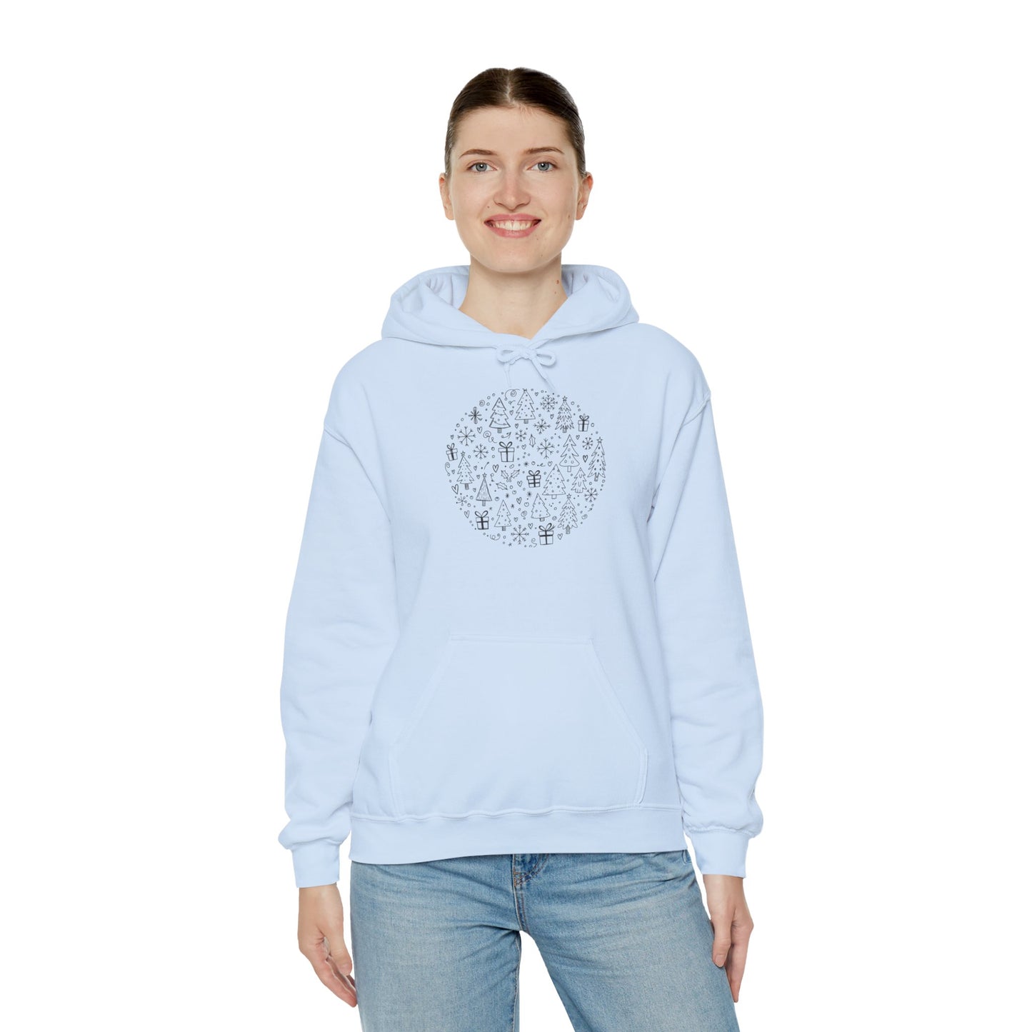 Christmas Doodle Unisex Heavy Blend Hooded Sweatshirt