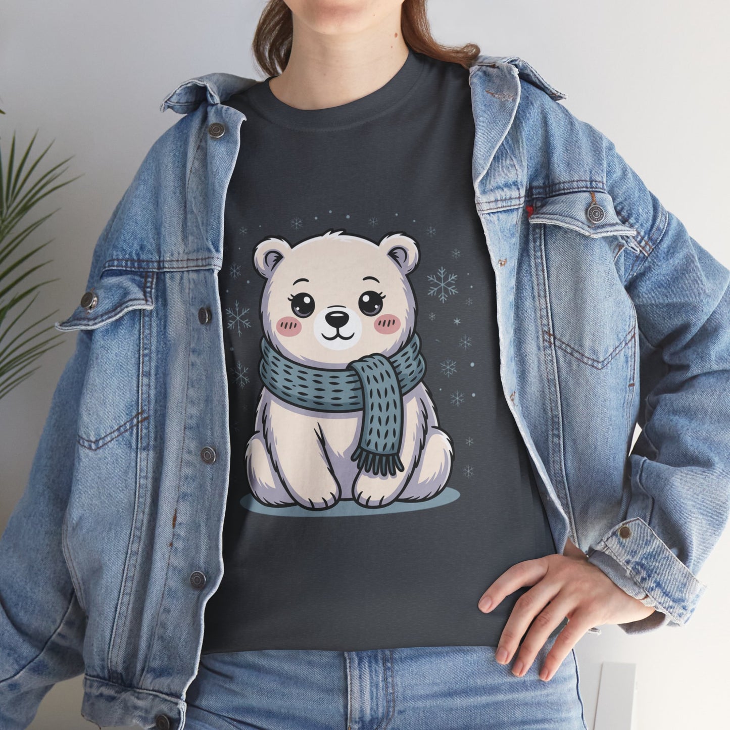 Cute Polar Bear Unisex Heavy Cotton Tee