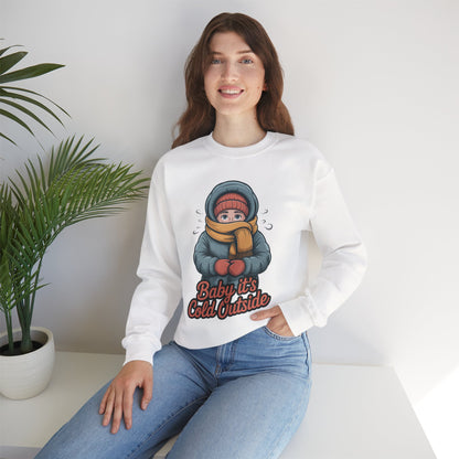 Baby It’s Cold Outside Crewneck Sweatshirt - Cozy Unisex Winter Apparel