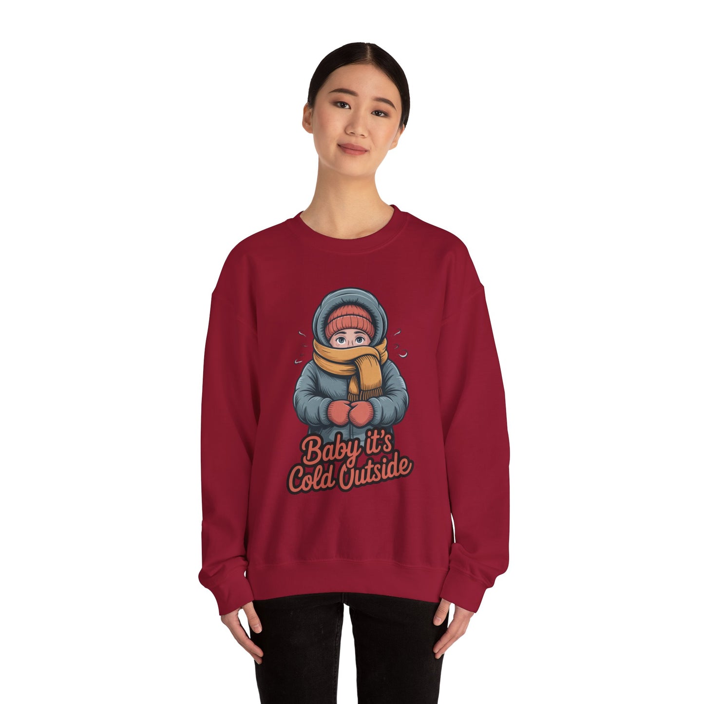 Baby It’s Cold Outside Crewneck Sweatshirt - Cozy Unisex Winter Apparel