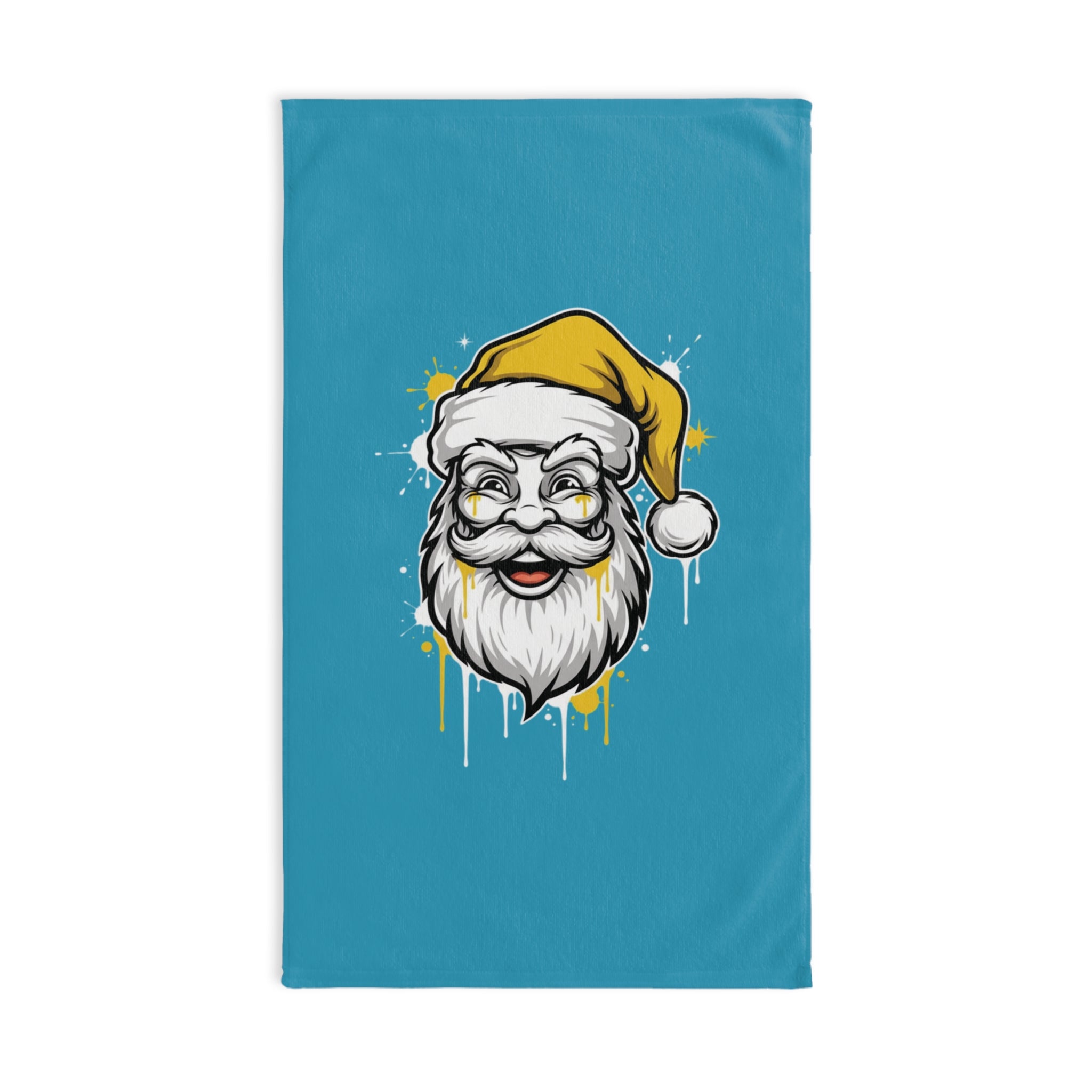 Hand Towel - Graffiti Santa Face Street-Wear Style Design