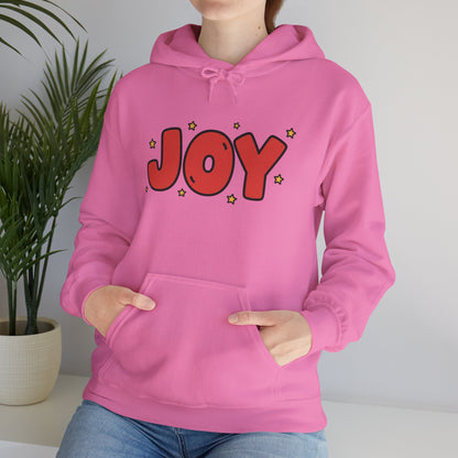 joy unisex hoodie in Bold Red,