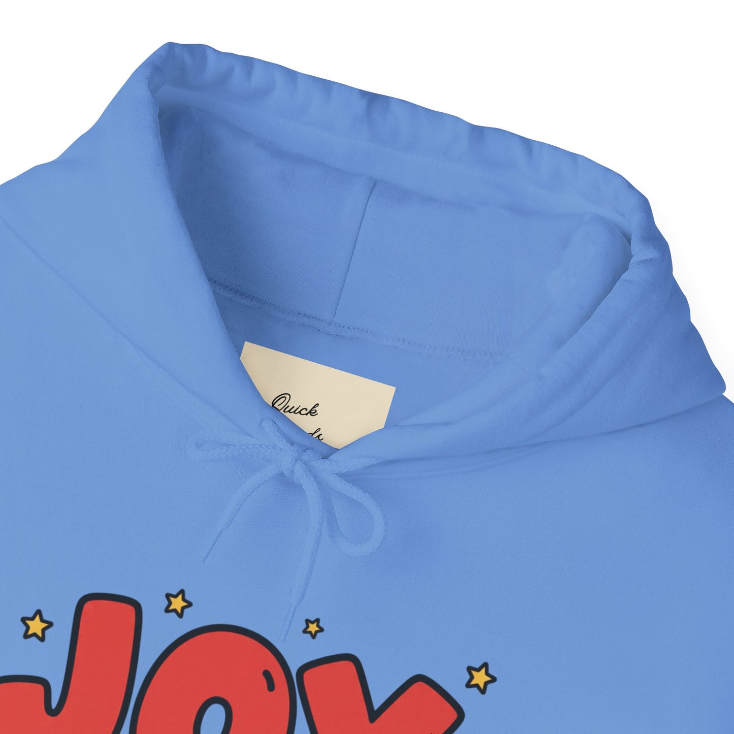 joy unisex hoodie in Bold Red,