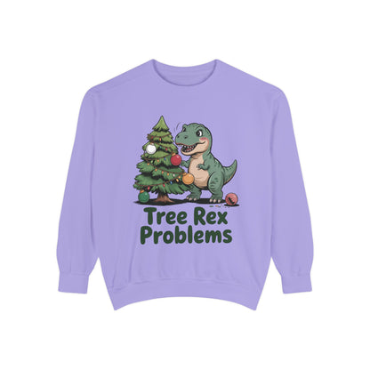 Dinosaur Christmas Sweatshirt - Tree Rex Problems