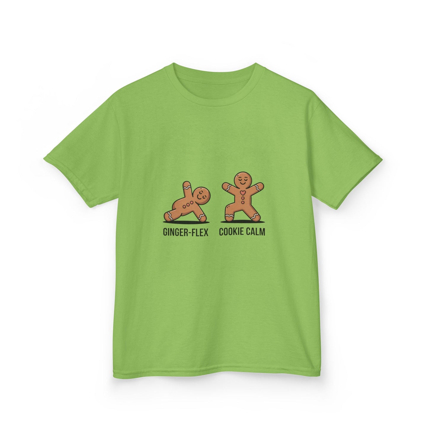 Gingerbread Workout Kids Tee - Ginger-Flex & Cookie Calm Design