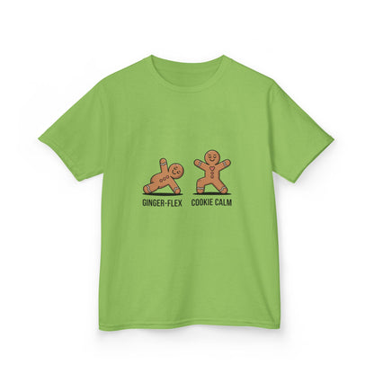 Gingerbread Workout Kids Tee - Ginger-Flex & Cookie Calm Design