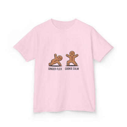 Gingerbread Workout Kids Tee - Ginger-Flex & Cookie Calm Design