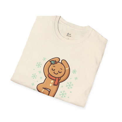 Yoga Gingerbread Man T-Shirt - Tree Pose Tidings