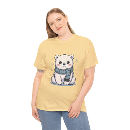 Cute Polar Bear Unisex Heavy Cotton Tee
