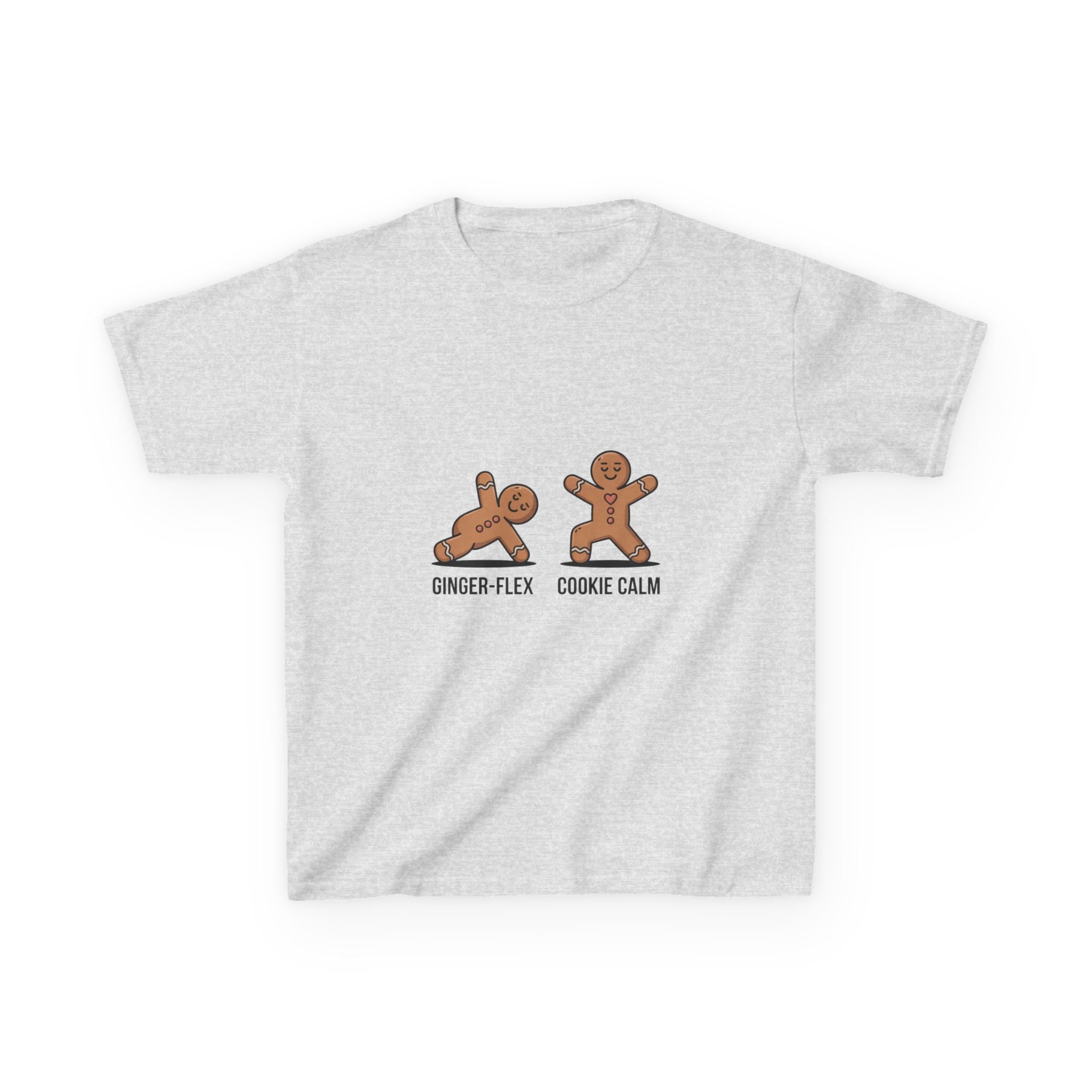 Gingerbread Workout Kids Tee - Ginger-Flex & Cookie Calm Design
