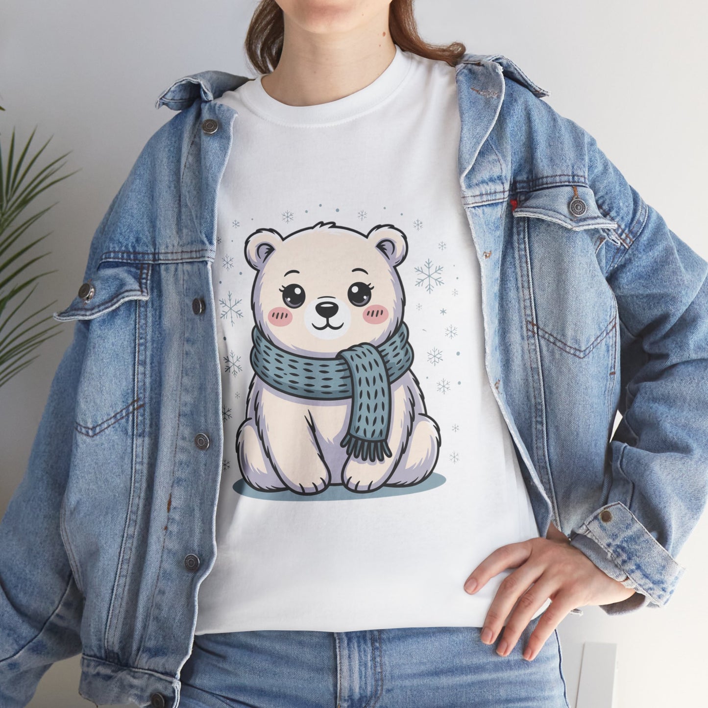 Cute Polar Bear Unisex Heavy Cotton Tee