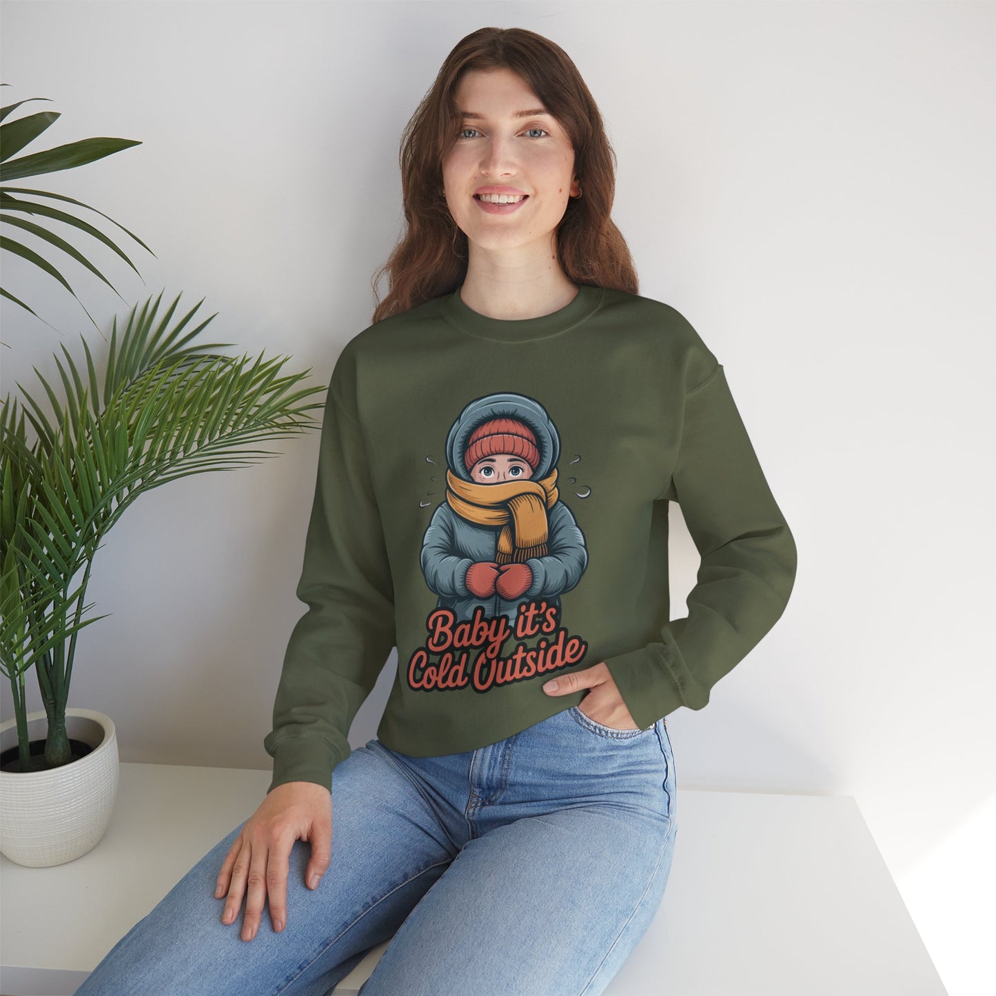 Baby It’s Cold Outside Crewneck Sweatshirt - Cozy Unisex Winter Apparel
