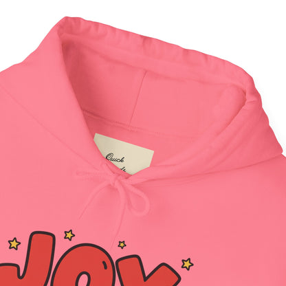 joy unisex hoodie in Bold Red,